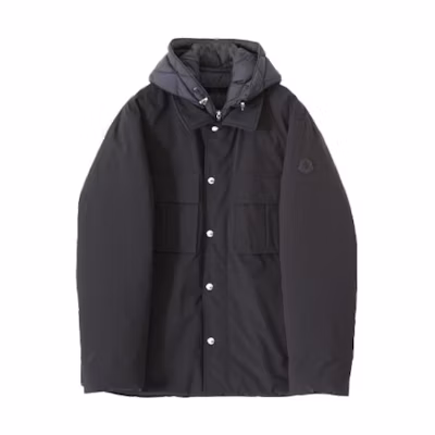 Moncler FW22 Solid Color Logo Zip-Up Hooded Jacket for Men 1A00175539MS999