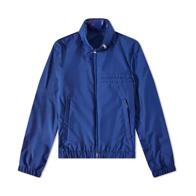 Moncler FW22 Solid Color Zip-Up Jacket Blue () H10911A00144595ZG735