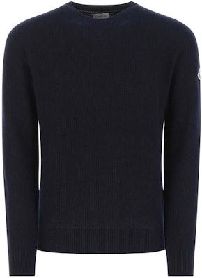 モンクレール FW22 ソリッドクルーネック ウールセーター ネイビーブルー 9C00030M1900750 Buy モンクレール FW22 ソリッドクルーネック ウールセーター ネイビーブルー 9C00030M1900750
