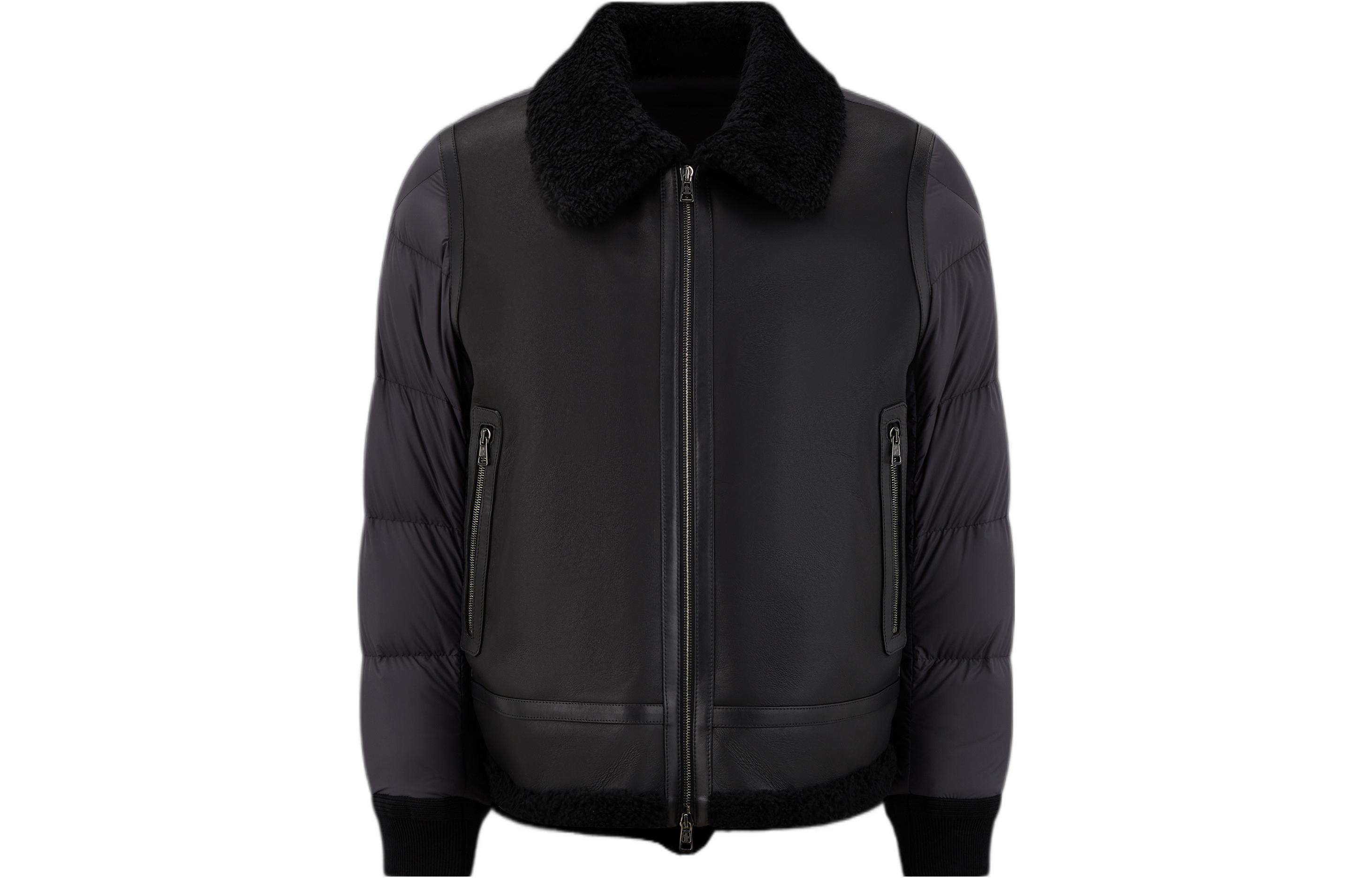 Moncler FW22 Solid Logo Patch Collared Long Sleeve Down Jacket Mens H20911A00225549SK999