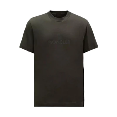 Moncler FW22 Solid Logo Patch Crewneck T-Shirt Olive Green I10918C00009829H8890