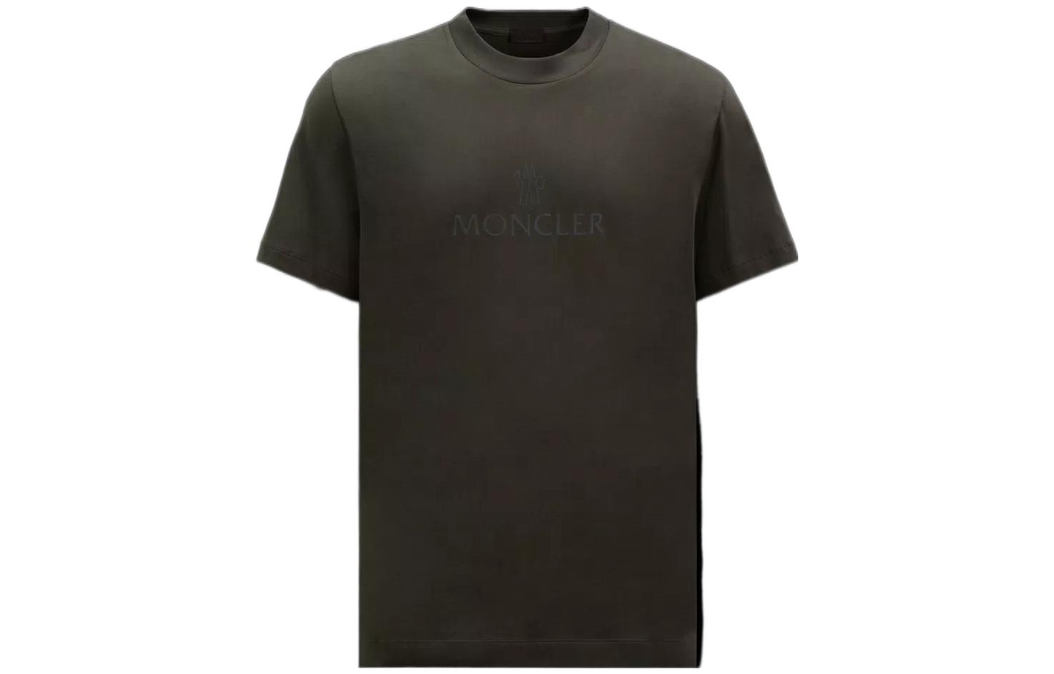 Moncler FW22 Solid Logo Patch Crewneck T-Shirt Olive Green I10918C00009829H8890 圖 2
