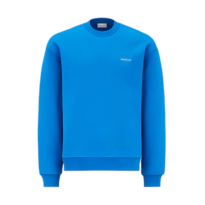 Moncler FW22 Solid Loose-fit Crewneck Sweatshirt Blue H20918G000198045173R