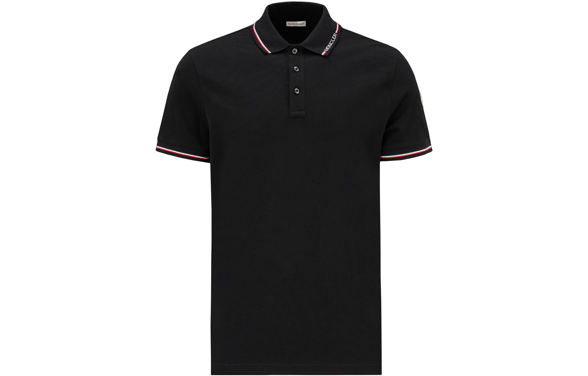 Moncler FW22 Striped Logo Short-Sleeve Polo Shirt Men’s Black. H20918A0001284556999 圖 2
