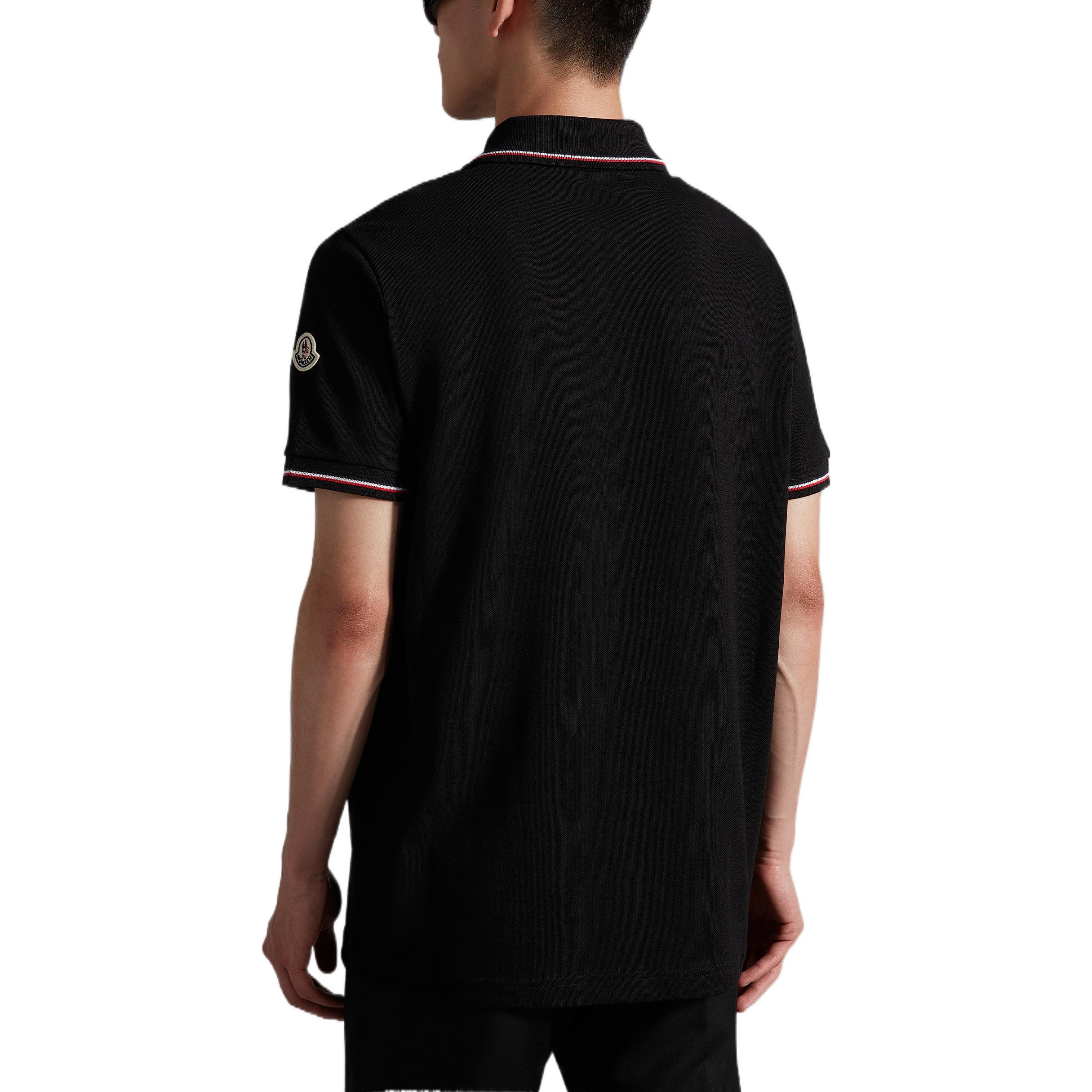 Moncler FW22 Striped Logo Short-Sleeve Polo Shirt Men’s Black. H20918A0001284556999 圖 5