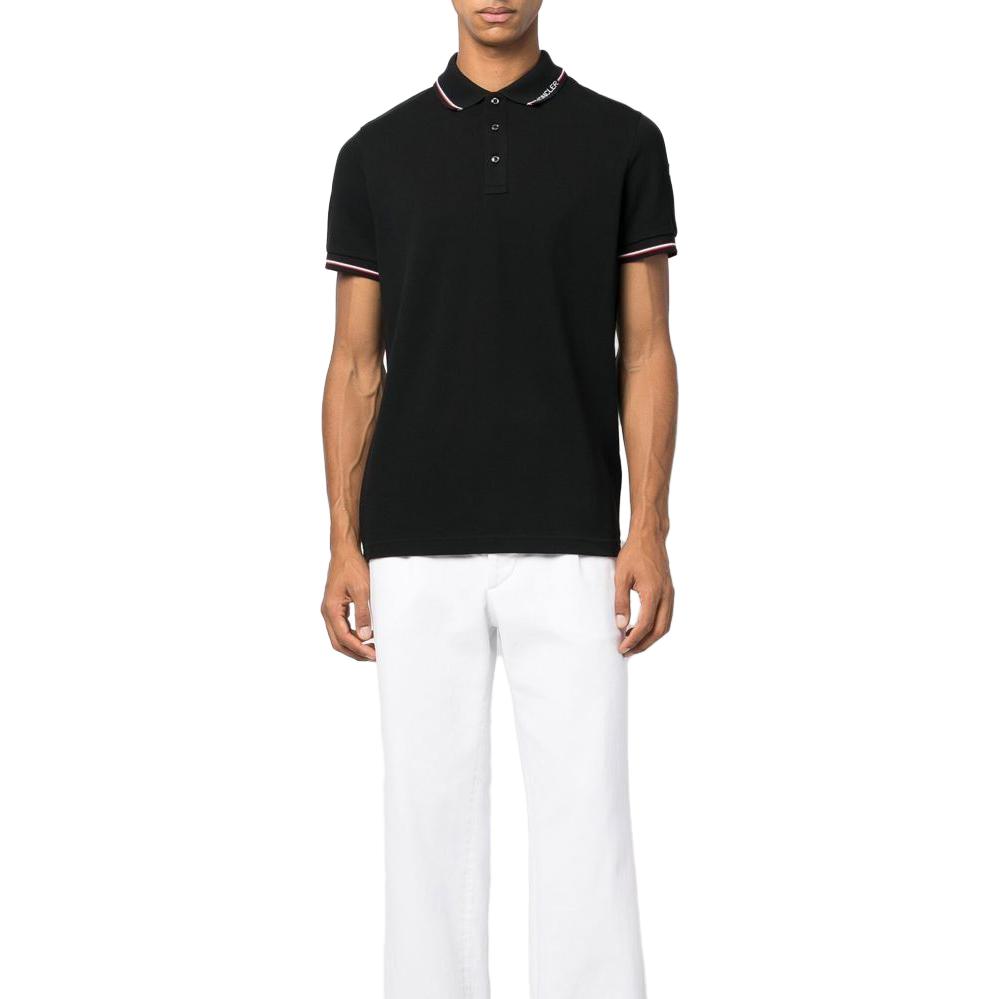 Moncler FW22 Striped Logo Short-Sleeve Polo Shirt Men’s Black. H20918A0001284556999 圖 6