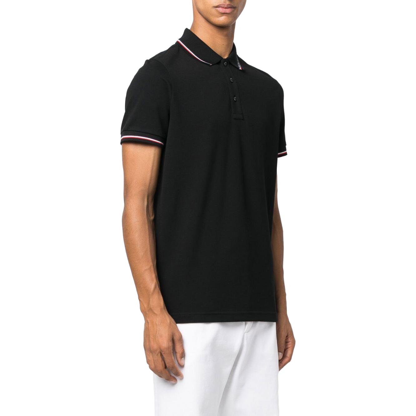 Moncler FW22 Striped Logo Short-Sleeve Polo Shirt Men’s Black. H20918A0001284556999 圖 7