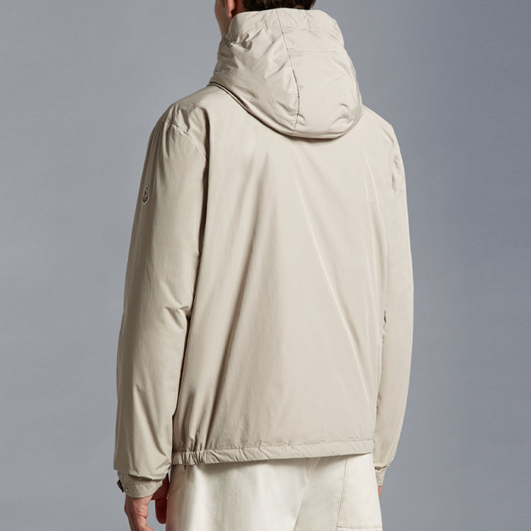 Moncler FW22 Striped Rope Badge Hooded Short Down Jacket Men’s Off-White I10911A0006754A9120L 圖 4