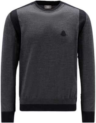 몽클레르 FW22 투톤 패치 롱슬리브 풀오버 스웨터 그레이 남성용. H20919C00021M1180989 Buy 몽클레르 FW22 투톤 패치 롱슬리브 풀오버 스웨터 그레이 남성용. H20919C00021M1180989