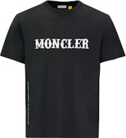 Order モンクレール FW22 ユニセックス コットン ロゴプリント クルーネックTシャツ ブラック. H209U8C00001M2350999