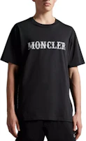 Lookbook モンクレール FW22 ユニセックス コットン ロゴプリント クルーネックTシャツ ブラック. H209U8C00001M2350999