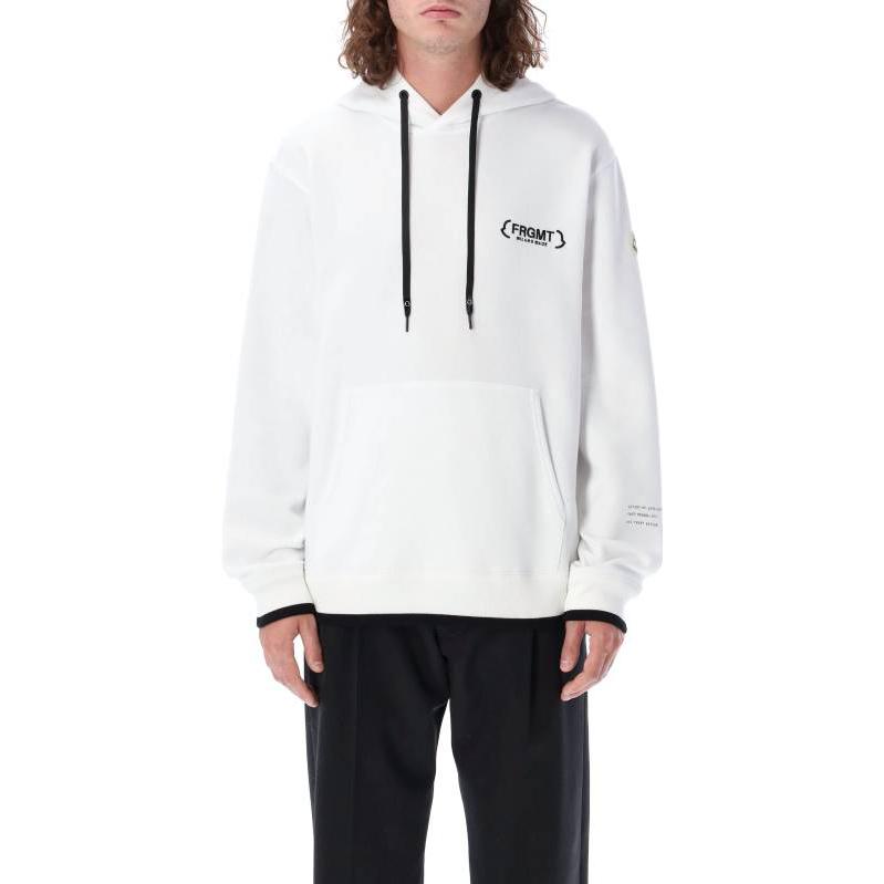 Moncler FW22 White  Pullover Hoodie with Letter Print and Drawstring. 8G00002M2372001 圖 5
