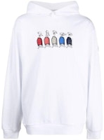 Moncler FW22 White Cartoon Duck Graphic Hoodie Long Sleeve Sweatshirt. H20918G00038809KR001 Moncler FW22 White Cartoon Duck Graphic Hoodie Long Sleeve Sweatshirt. H20918G00038809KR001