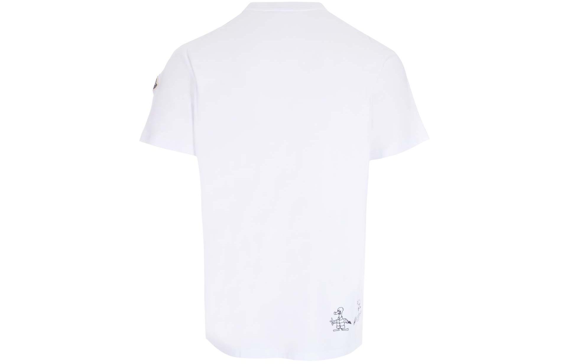 Moncler FW22 White Graphic Crewneck Short Sleeve T-Shirt 8C00029829H8001 圖 3