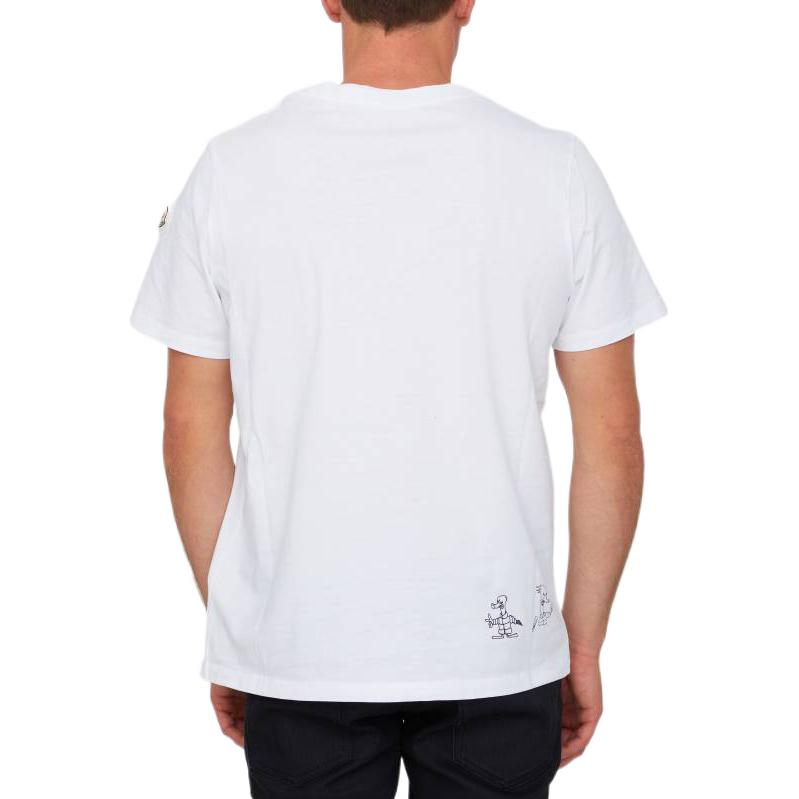 Moncler FW22 White Graphic Crewneck Short Sleeve T-Shirt 8C00029829H8001 圖 5