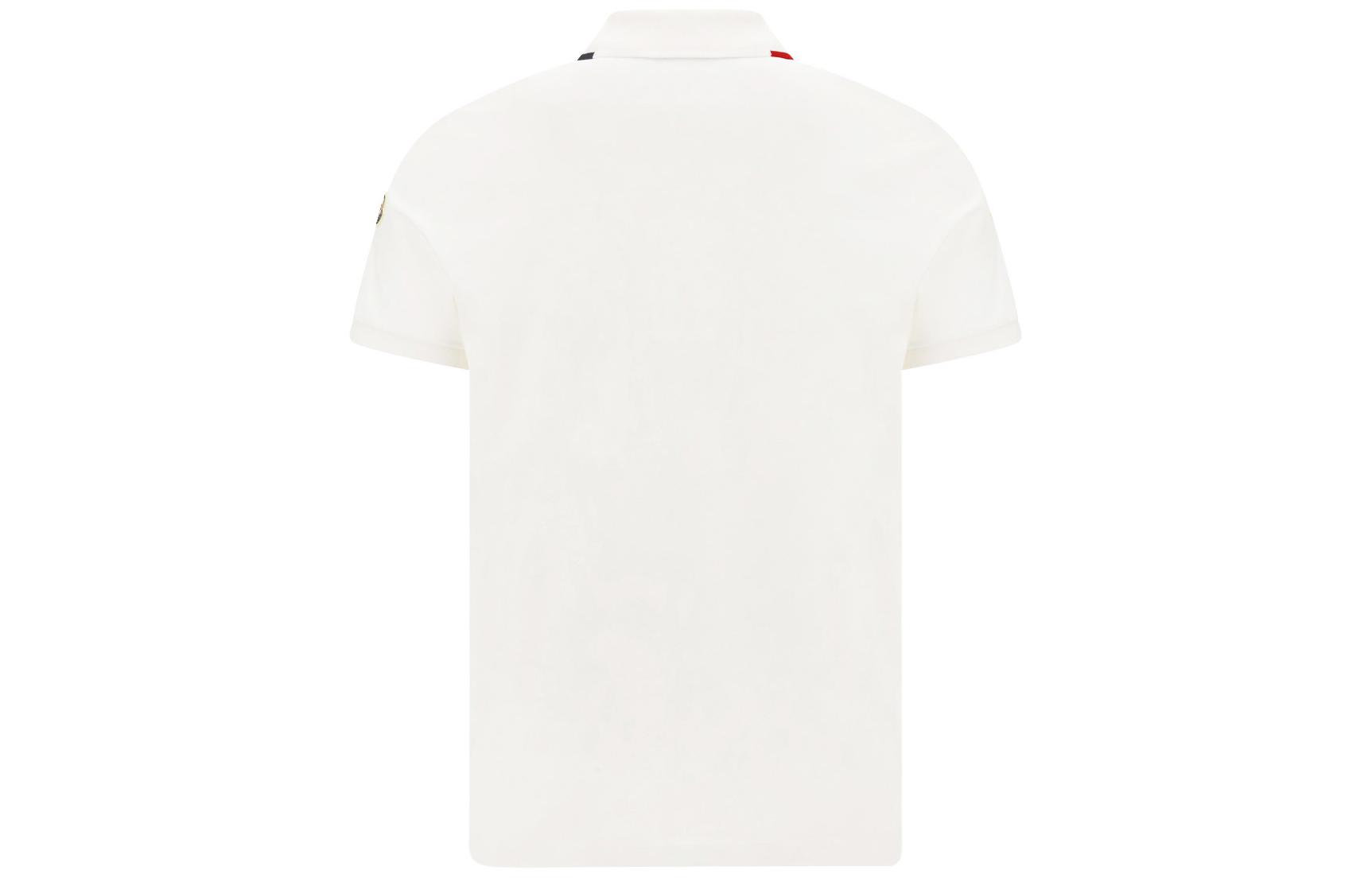 Moncler FW22 White Polo Shirt with Contrasting Trim 8A00013899US001 圖 3