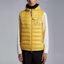 Shop Moncler FW22 Yellow Ski Season Unisex Hooded Vest with Logo Patch. I10911A00068M159210H