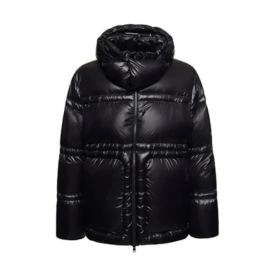 Moncler FW23 Black Down Jacket with Detachable Hood. 1A00011595GJ-999