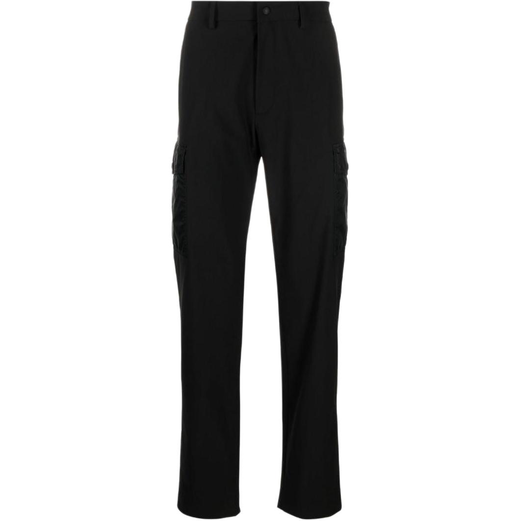 Moncler FW23  Mid-Rise Slim Straight Casual Pants Black I20912A0003289A2H999