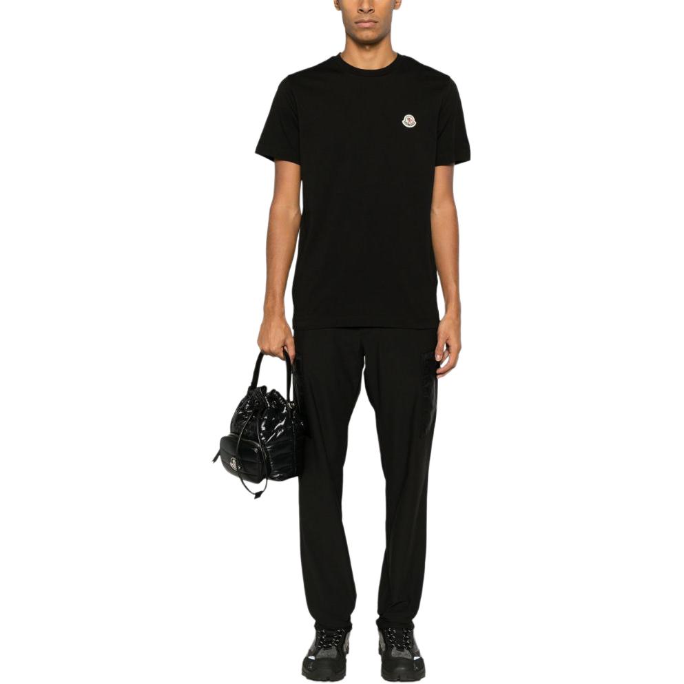 Lookbook Moncler FW23 Pantalones Negros Casuales Slim Rectos de Talle Medio. I20912A0003289A2H999