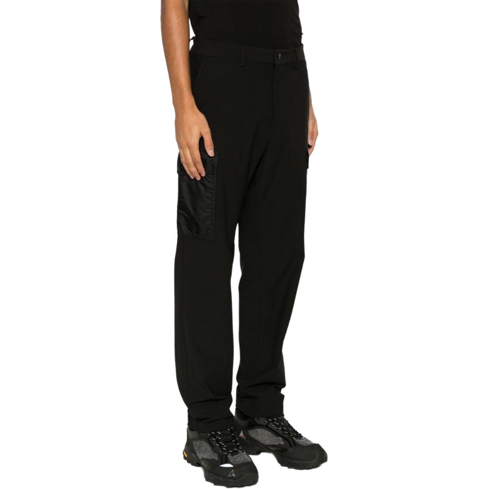 Purchase Moncler FW23 Pantalones Negros Casuales Slim Rectos de Talle Medio. I20912A0003289A2H999