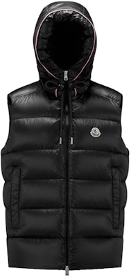 Moncler FW23 Black Ski Season Hooded Vest with Adjustable Drawstring Unisex. I20911A00046595ZZ999 Order Moncler FW23 Black Ski Season Hooded Vest with Adjustable Drawstring Unisex. I20911A00046595ZZ999