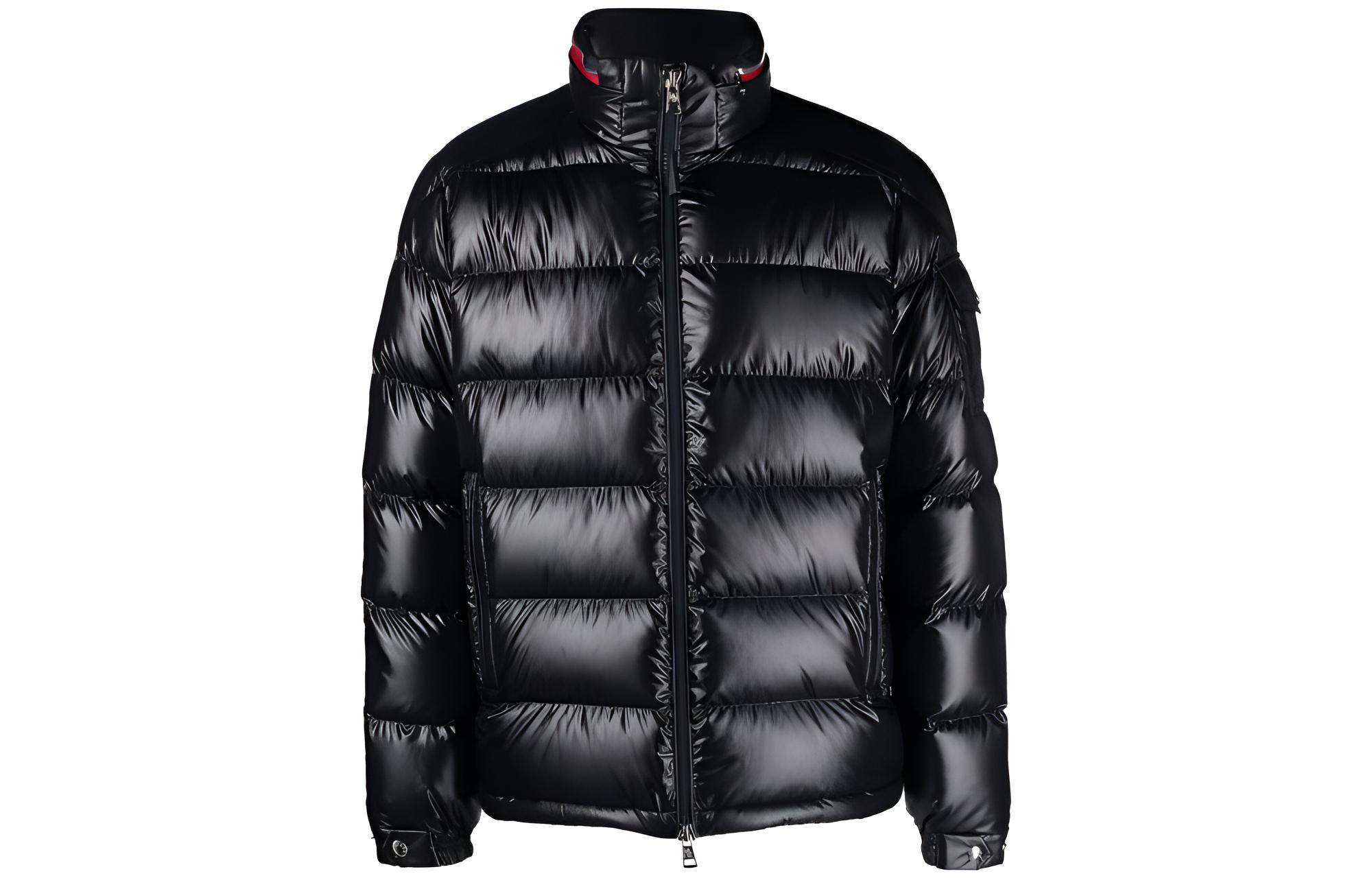 Moncler FW23 Bourne Unisex Solid Color Down Jacket in Dark Blue. 1A00023595ZJ778