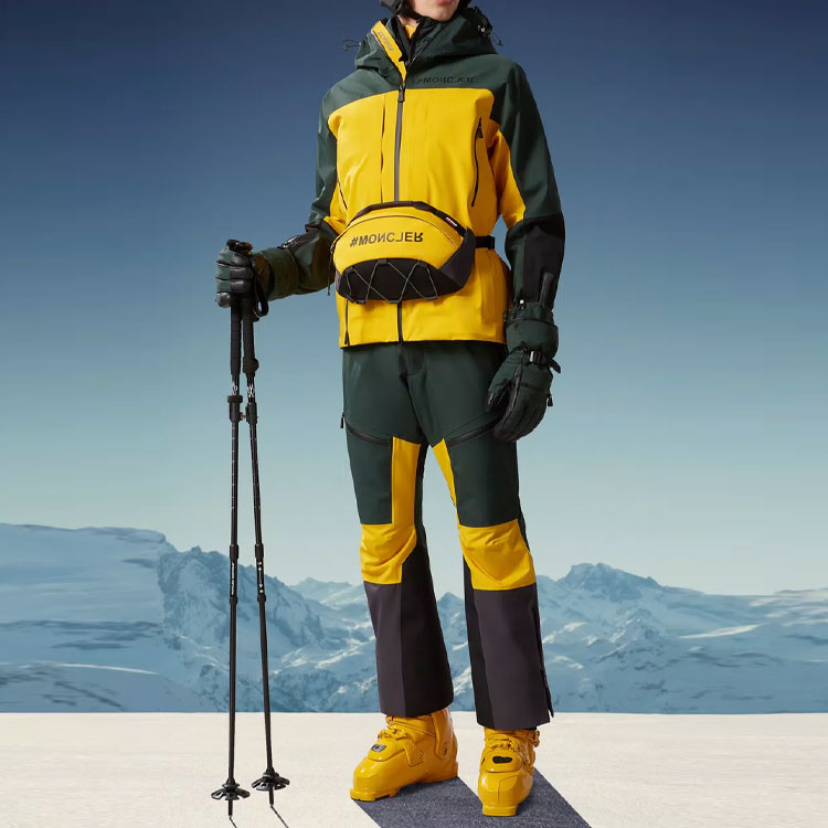 Lookbook Moncler FW23 Brizon Colorblock Ski Jacket Yellow Green I20971A00040M1815P18