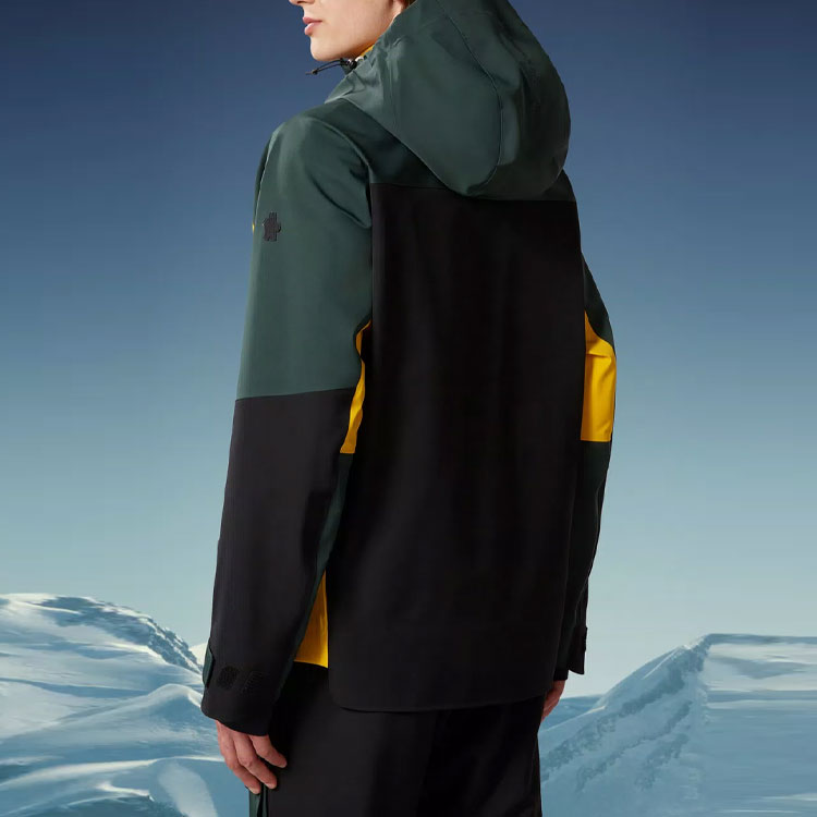 Purchase Moncler FW23 Brizon Colorblock Ski Jacket Yellow Green I20971A00040M1815P18