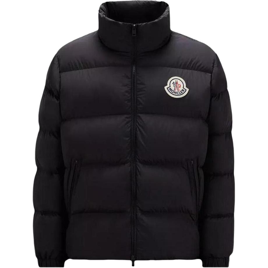 Moncler FW23 Citala Short Down Jacket Unisex Black with Logo Patch and Zipper. I20911A000155396L999
