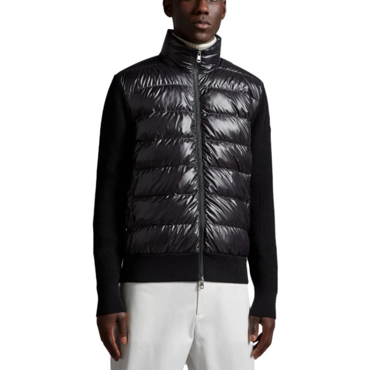 Lookbook 盟可睐 FW23 光泽拼接立领羽绒夹克 黑色 I20919B00011M1131999