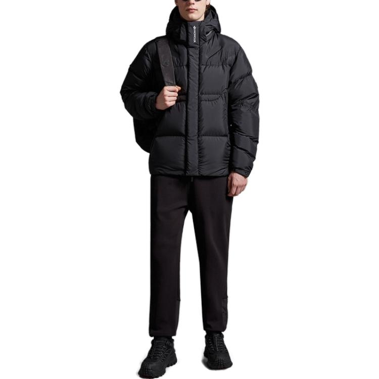 Lookbook Moncler FW23 Jarama Black Short Down Jacket Unisex Hooded Zipper White Goose Down I20911A001775973I999