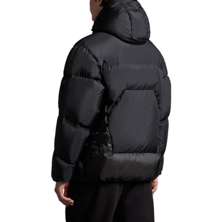 Purchase Moncler FW23 Jarama Black Short Down Jacket Unisex Hooded Zipper White Goose Down I20911A001775973I999