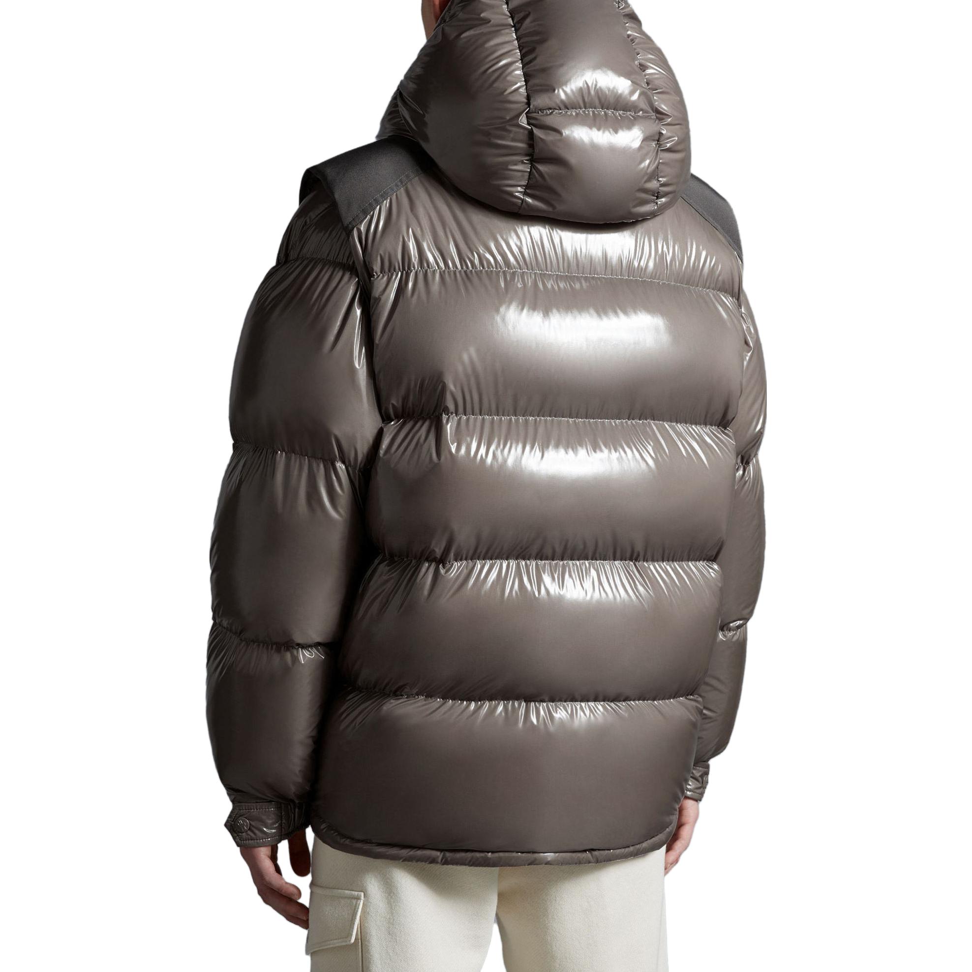 Moncler FW23 Karakorum Gray Short Down Jacket Men with Adjustable Hood & Sleeves. I20911A0014959607909 圖 4
