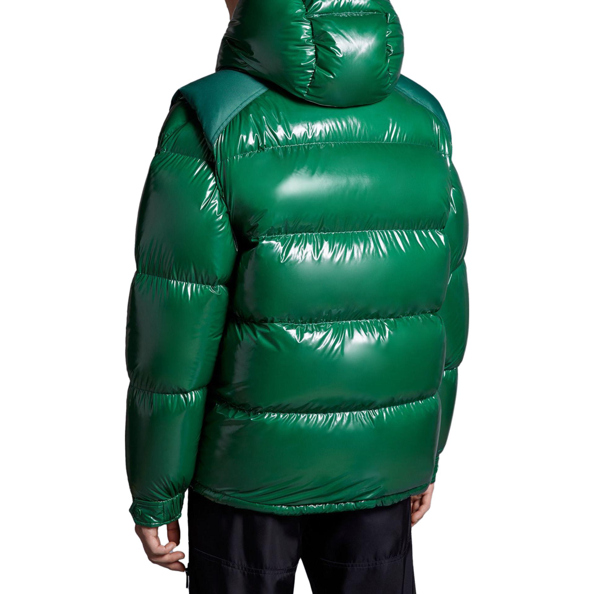 Shop Moncler FW23 Jaket Pendek Hijau Karakorum Lengan Boleh Tanggal Uniseks. I20911A0014959607854