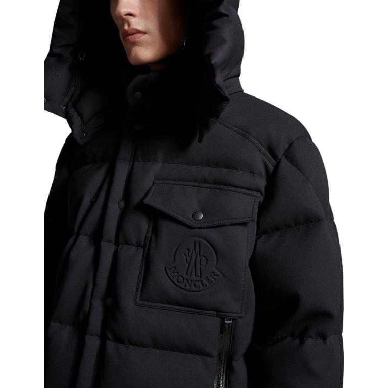 Purchase Moncler FW23 Karakorum Ski Season Black Down Hoodie Jacket Unisex Short Coat. I20911A0020489AA6999