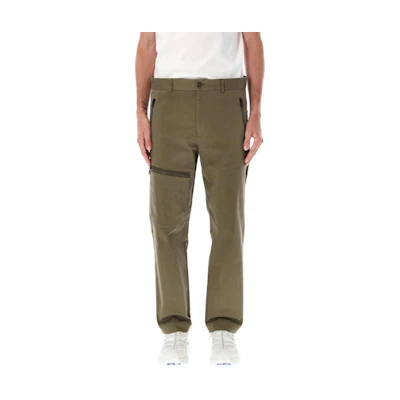 Moncler FW23 Olive Straight-Leg Mid-Rise Casual Pants . 23A2A0001154A1U-837