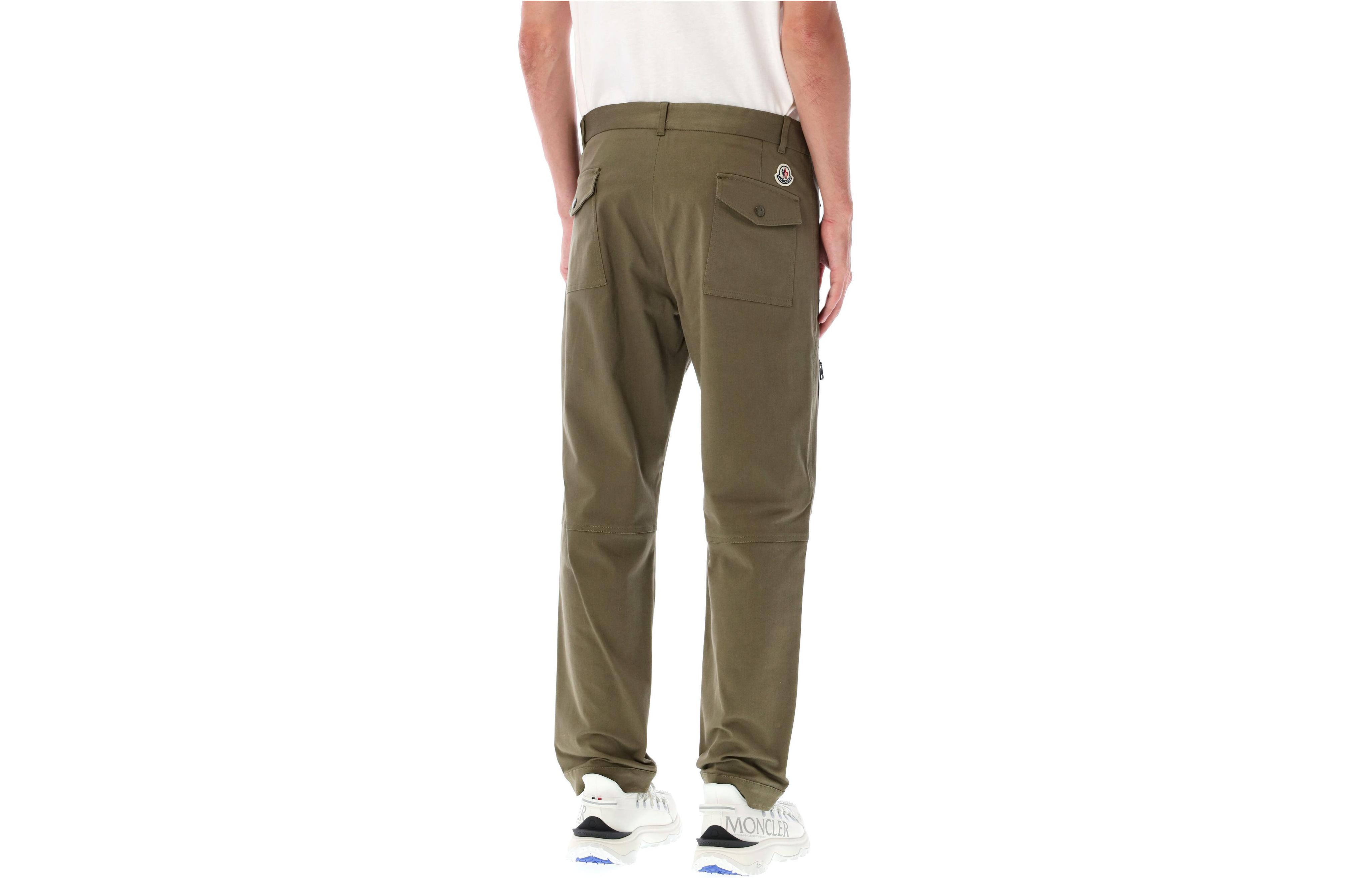 Lookbook Moncler FW23 Olive Straight-Leg Mid-Rise Casual Pants . 23A2A0001154A1U-837