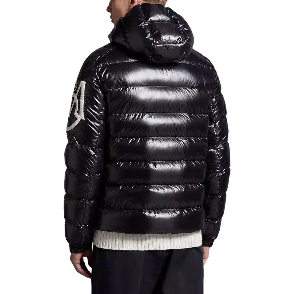 Shop Moncler FW23 Saulx Black Unisex Short Hooded Down Jacket I20911A000075963V999