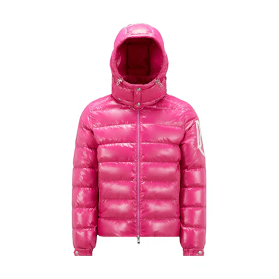 Moncler FW23 Saulx Short Glossy Down Jacket Unisex - Shiny Pink I20911A000075963V531