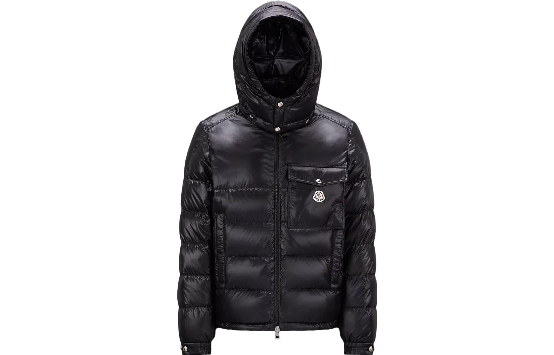 Moncler FW23 Wollaston Short Quilted Down Jacket Hoodie Black Unisex Winter Wear I20911A00001595ZZ999 圖 2