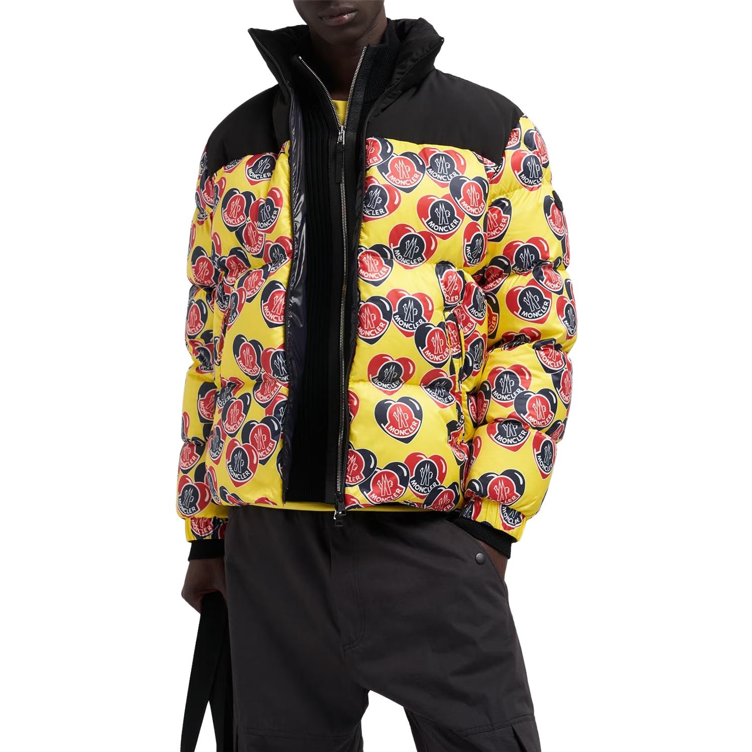 Moncler FW23 Yellow Patchwork Zip-Up Down Jacket for Men. 1A000735979IP19 圖 4