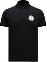 Moncler FW24 Black Logo Patch Short Sleeve Polo Shirt. J20918A0000589A16998 Moncler FW24 Black Logo Patch Short Sleeve Polo Shirt. J20918A0000589A16998