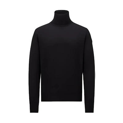 Moncler FW24 Black Solid High Neck Pullover Sweater. J20919F00004948AS999