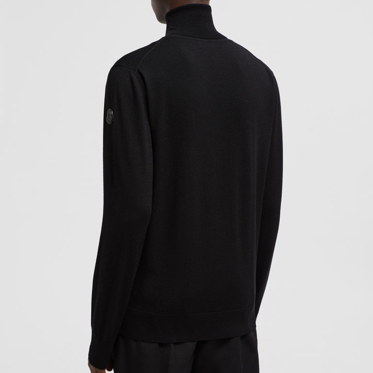 Moncler FW24  Black Solid High Neck Pullover Sweater. J20919F00004948AS999 圖 4