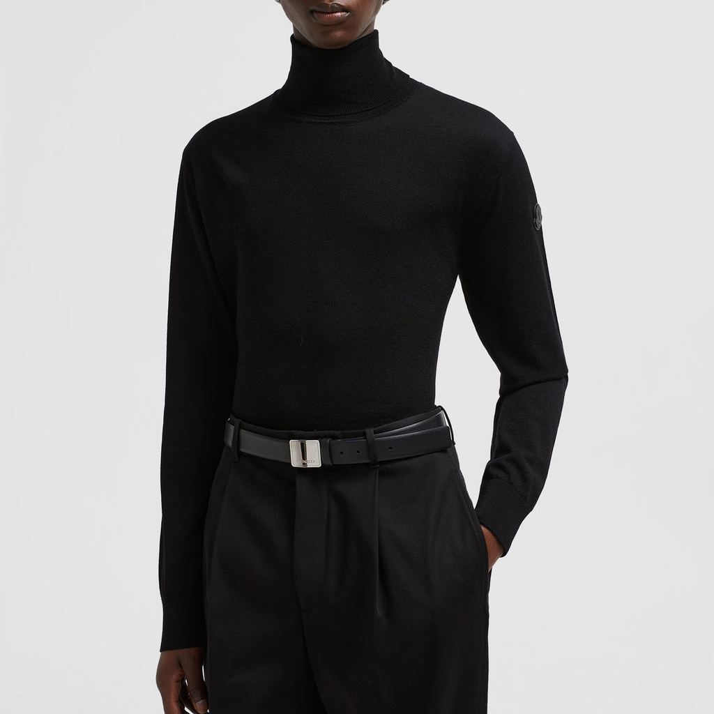 Moncler FW24  Black Solid High Neck Pullover Sweater. J20919F00004948AS999 圖 5
