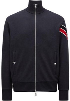 Moncler FW24 Navy Colorblock Zip-Up Sweatshirt Lengan Panjang. J20918G0000189A8F778 Buy Moncler FW24 Navy Colorblock Zip-Up Sweatshirt Lengan Panjang. J20918G0000189A8F778