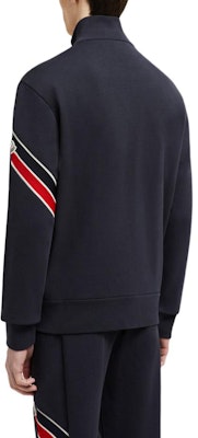 Moncler FW24 Navy Colorblock Zip-Up Sweatshirt Lengan Panjang. J20918G0000189A8F778 Purchase Moncler FW24 Navy Colorblock Zip-Up Sweatshirt Lengan Panjang. J20918G0000189A8F778