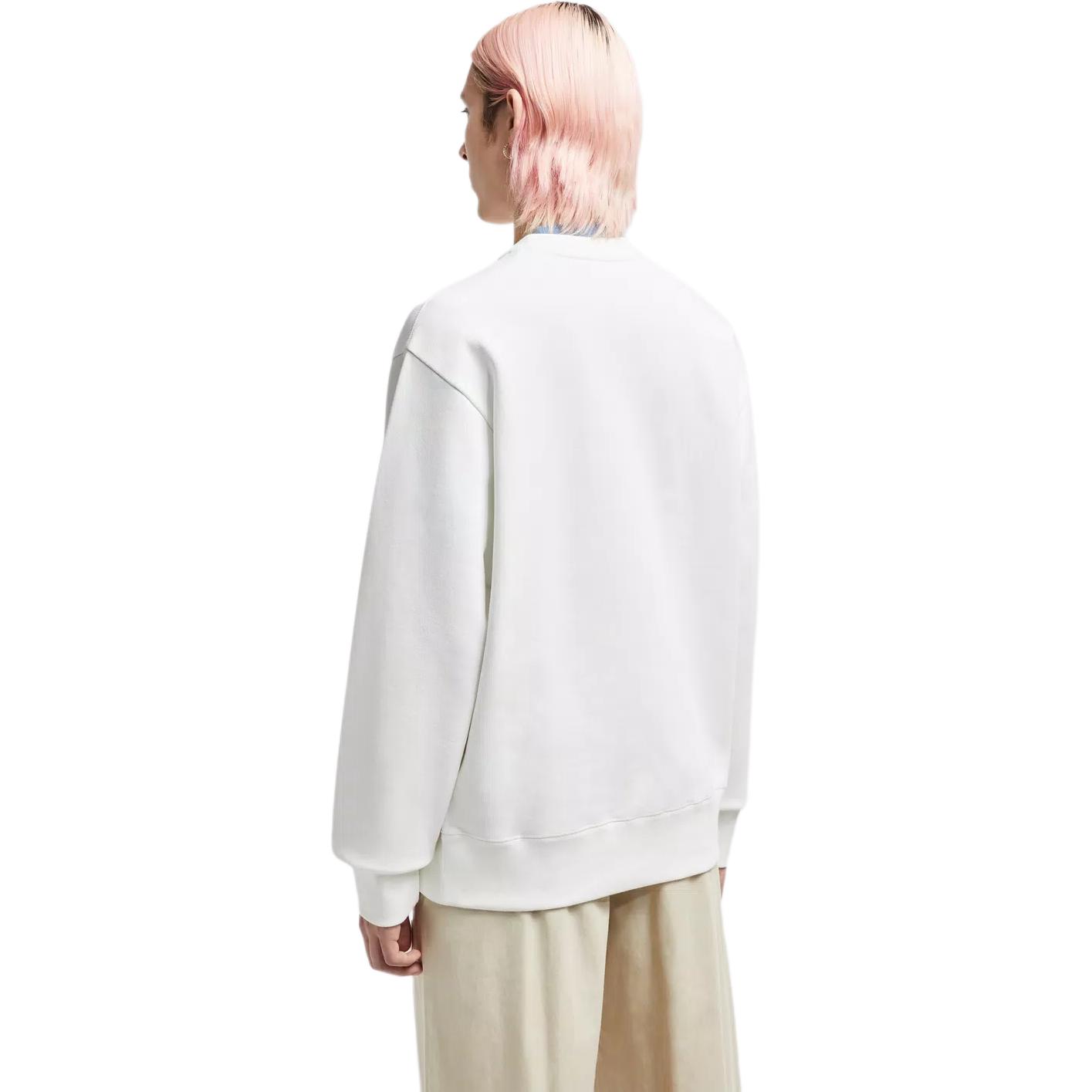 Shop 몽클레어 FW24 화이트 로고 패치 오버사이즈 긴팔 크루넥 티셔츠 J20918G00016899V4034