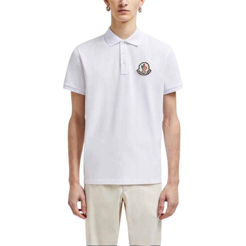 Lookbook Moncler FW24 Polo Slim Fit Blanco con Logo. J20918A0000589A1600A